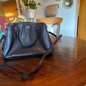 COACH oxblood structured cross body